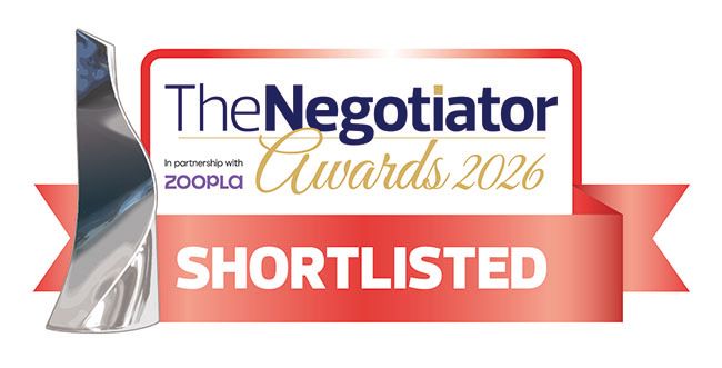 The Negotiator Awards 2026 shortlisted banner in red, white, and blue with trophy graphic