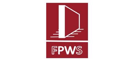 Red FPWS logo with a white stylized door or book icon above the letters FPWS.