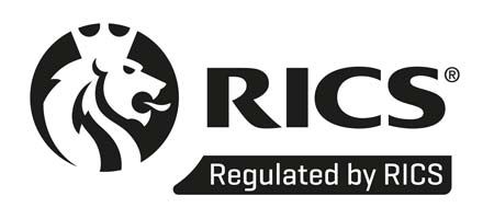 RICS logo with black lion emblem and “Regulated by RICS” text on white background
