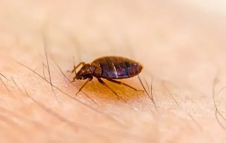 bed bug biting skin