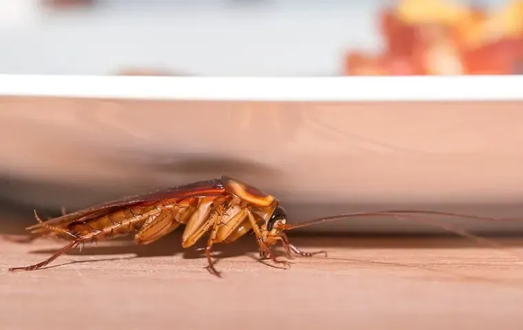 cockroach hiding in the kitchen