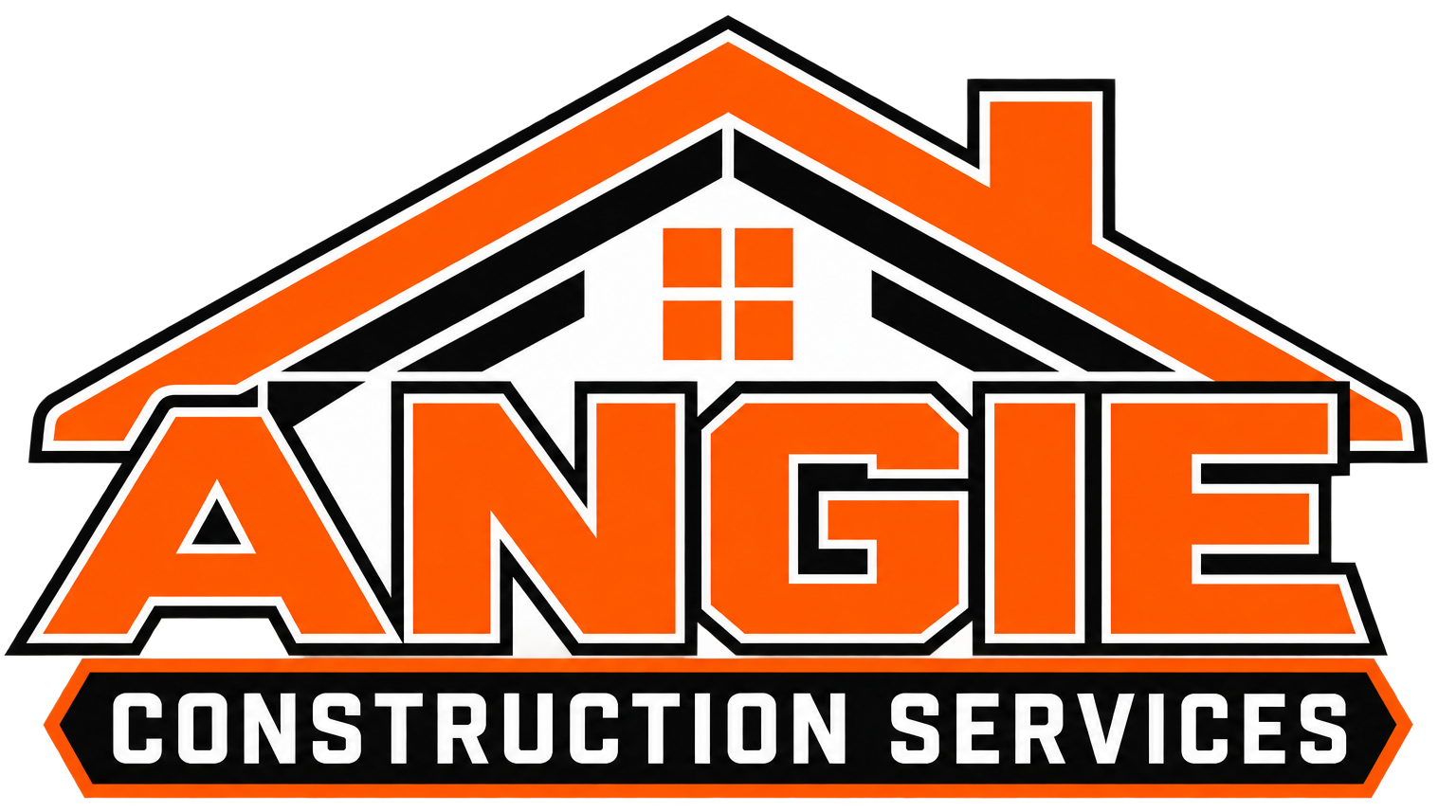 ANGIE Construction Services Inc. logo in blue with a stylized roofline