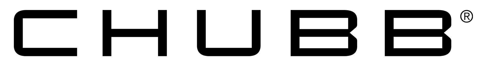 The word chubb is written in black on a white background