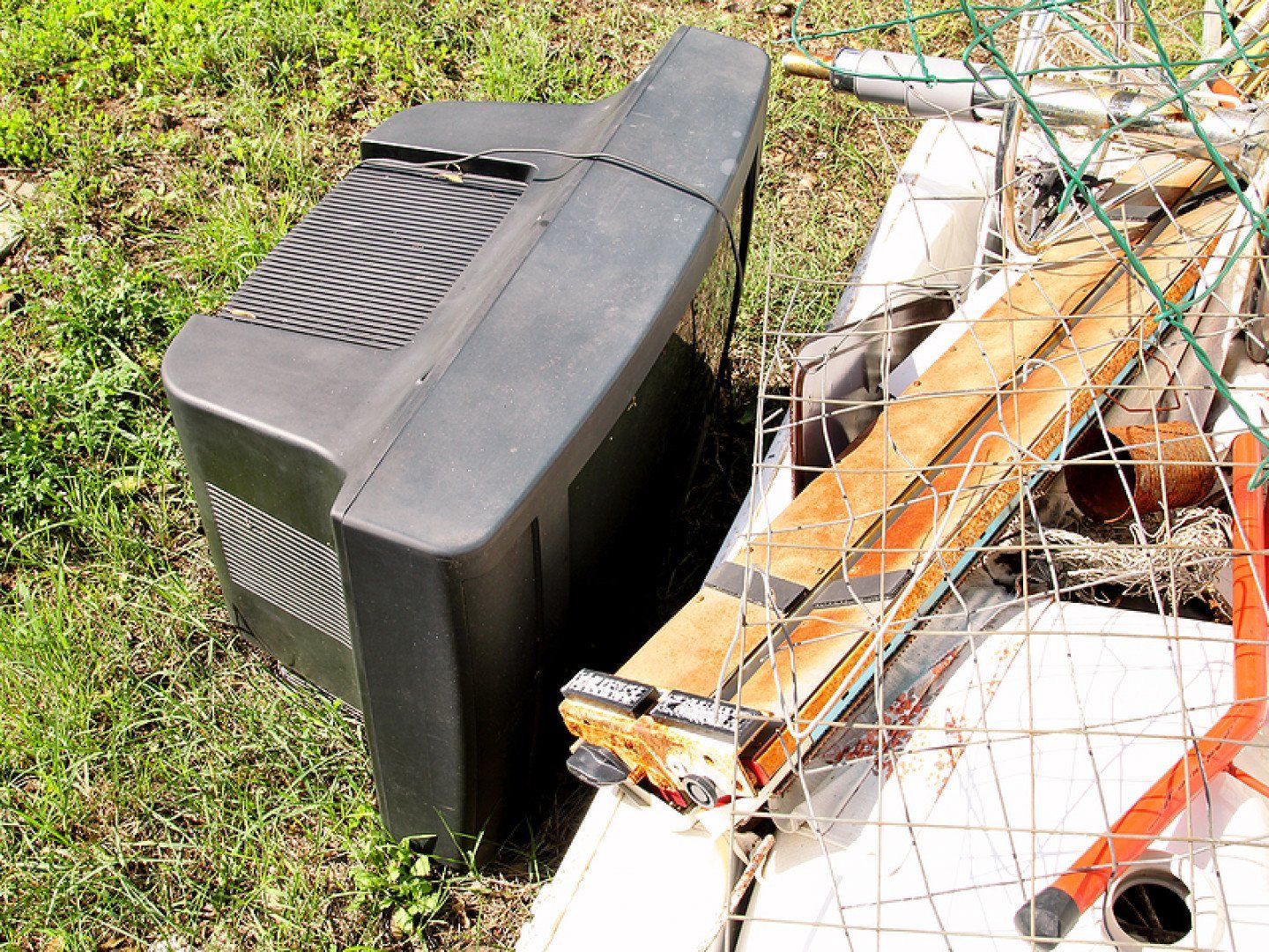 Old Tv Set Dumped and left