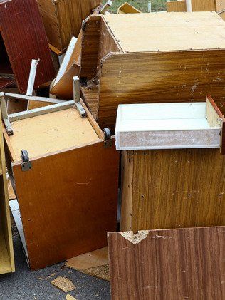 Junk wooden furniture