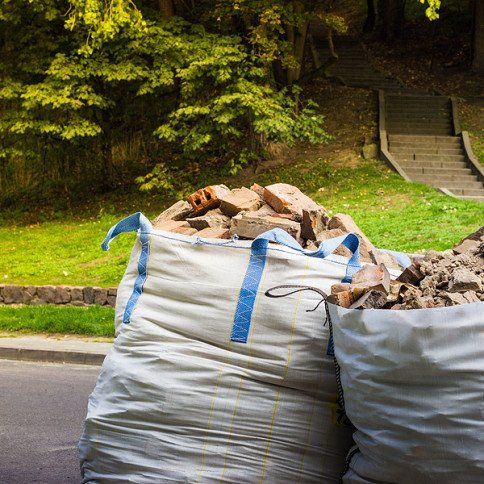Trash inside a sack