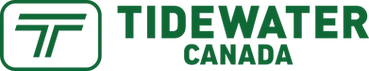 Logo of Tidewater Canada in green text, with a green