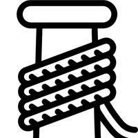 A rope wrapped around a post.