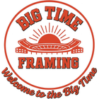 Big Time Framing logo with orange sunset and stadium graphic, plus “Welcome to the Big Time” text