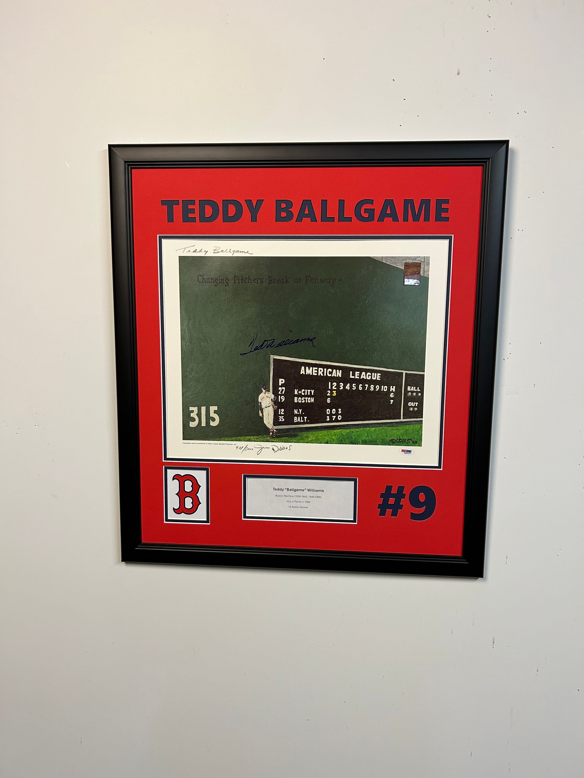 Ted Williams Framed Tribute Print