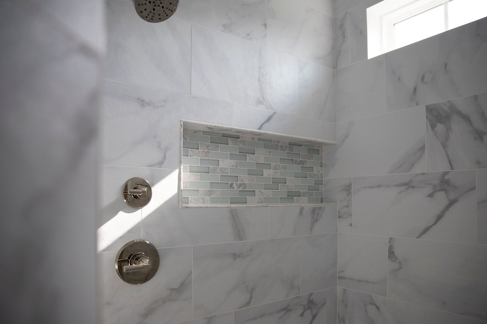 Custom Shower Niche Construction in Reisterstown MD. Expert Tile Work.