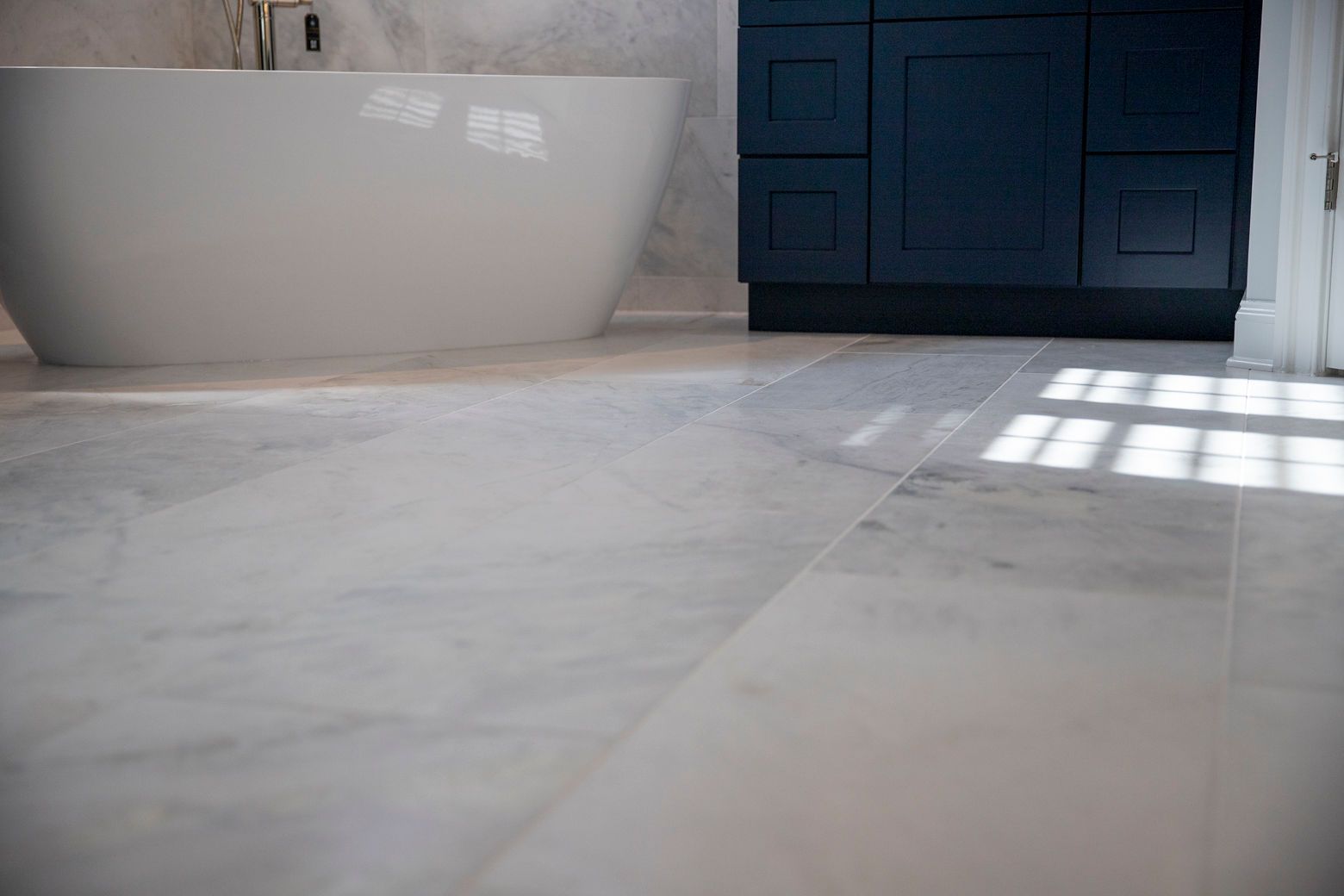 Bathroom Flooring Replacement in Reisterstown MD. Durable Floor Tile.