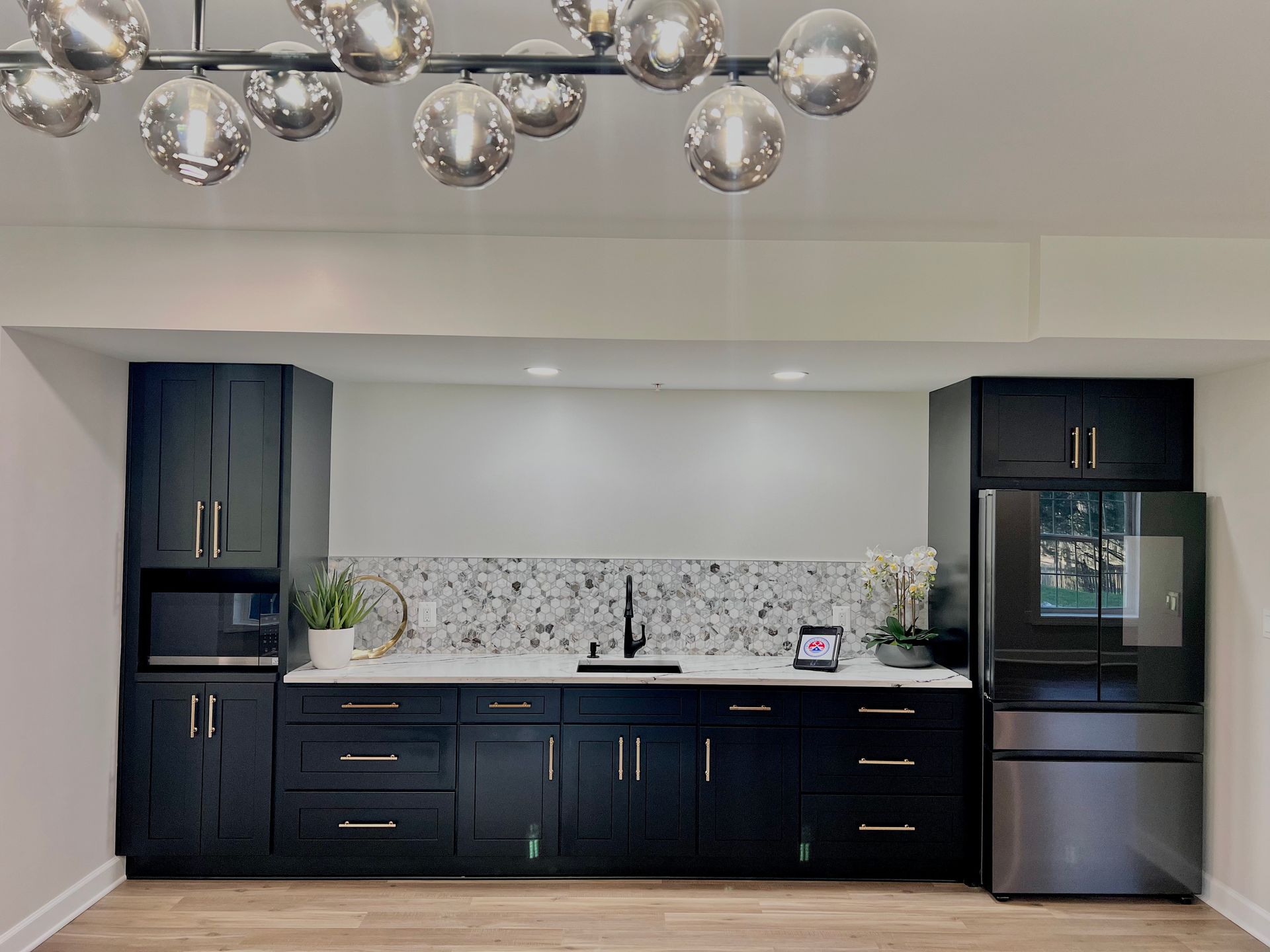 Basement Bar Installation and Remodel in Ellicott City MD.