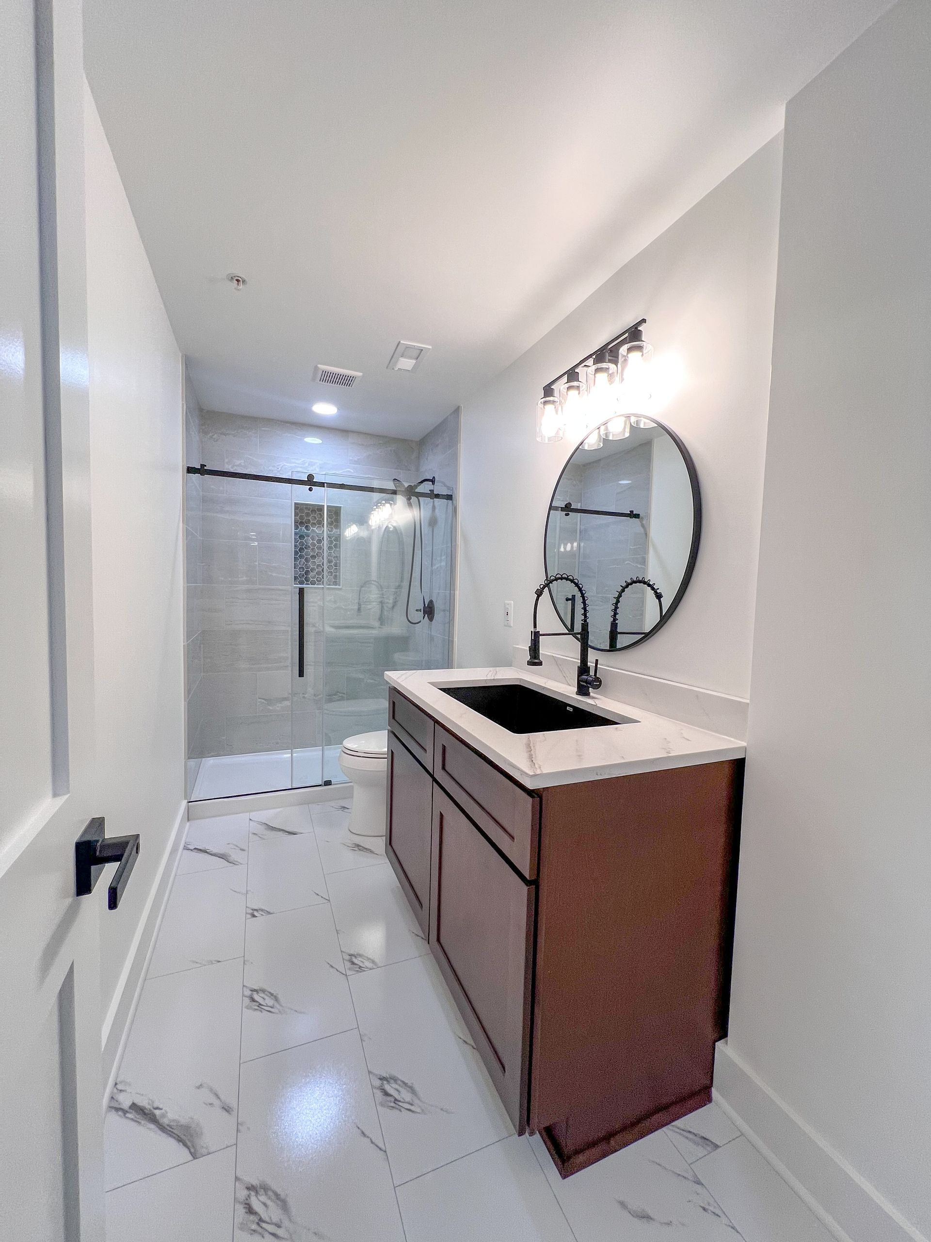 Concrete Shower Pan Construction and Waterproofing Reisterstown MD.