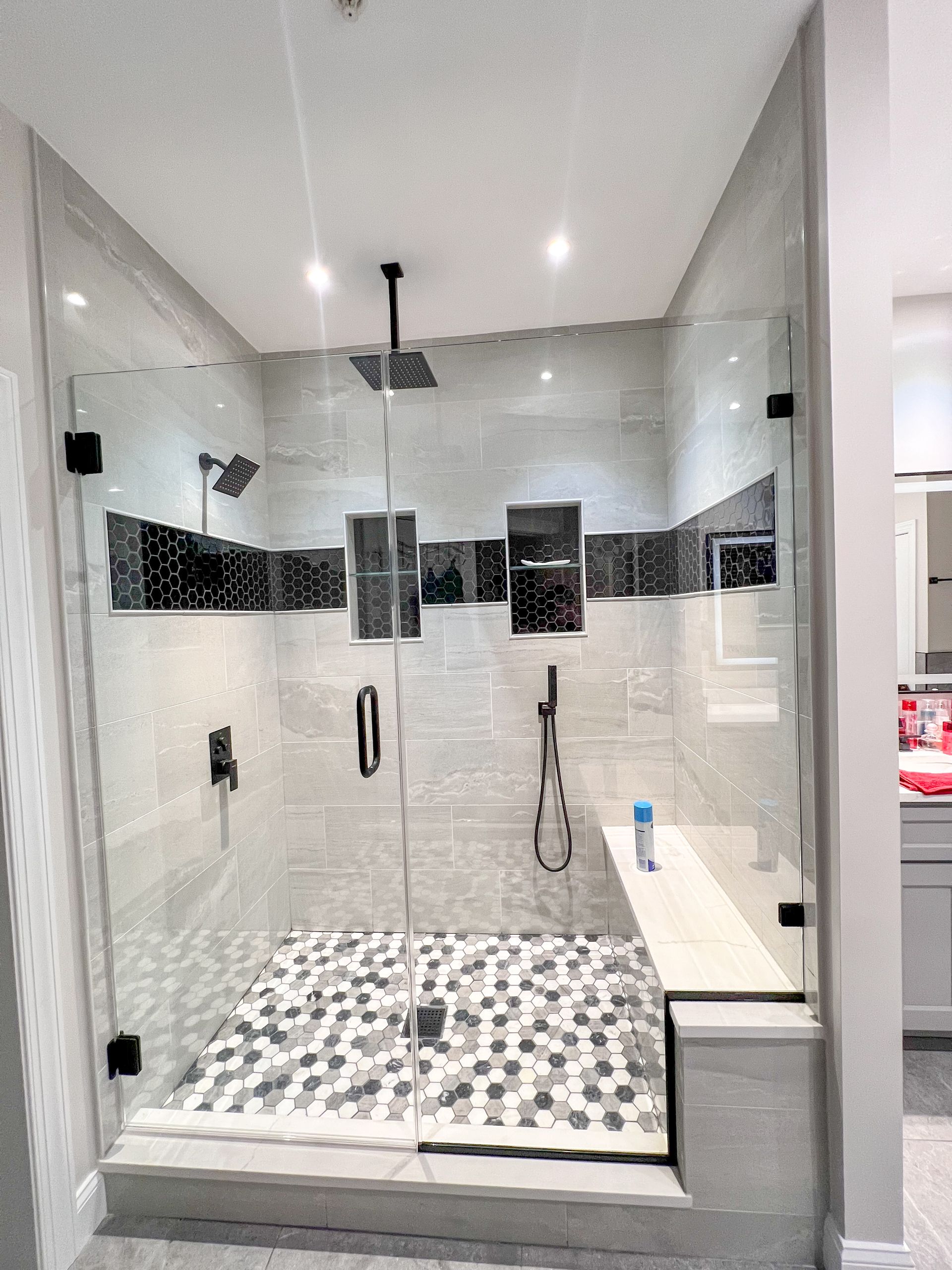 Master Bath Renovation with Heated Floors Installation Westminster MD.