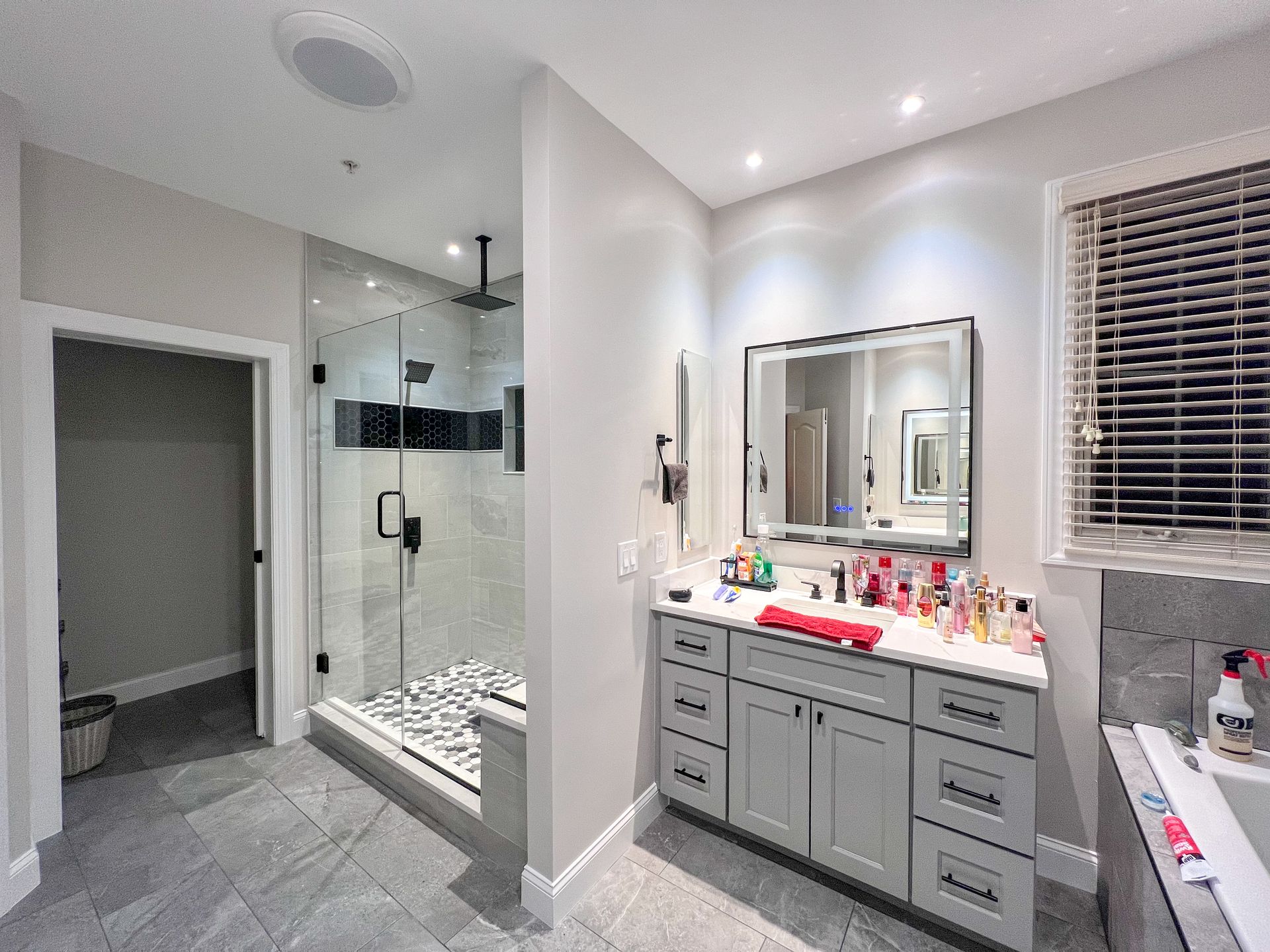 New Bathroom Tile Installation and Grout Replacement Westminster MD.