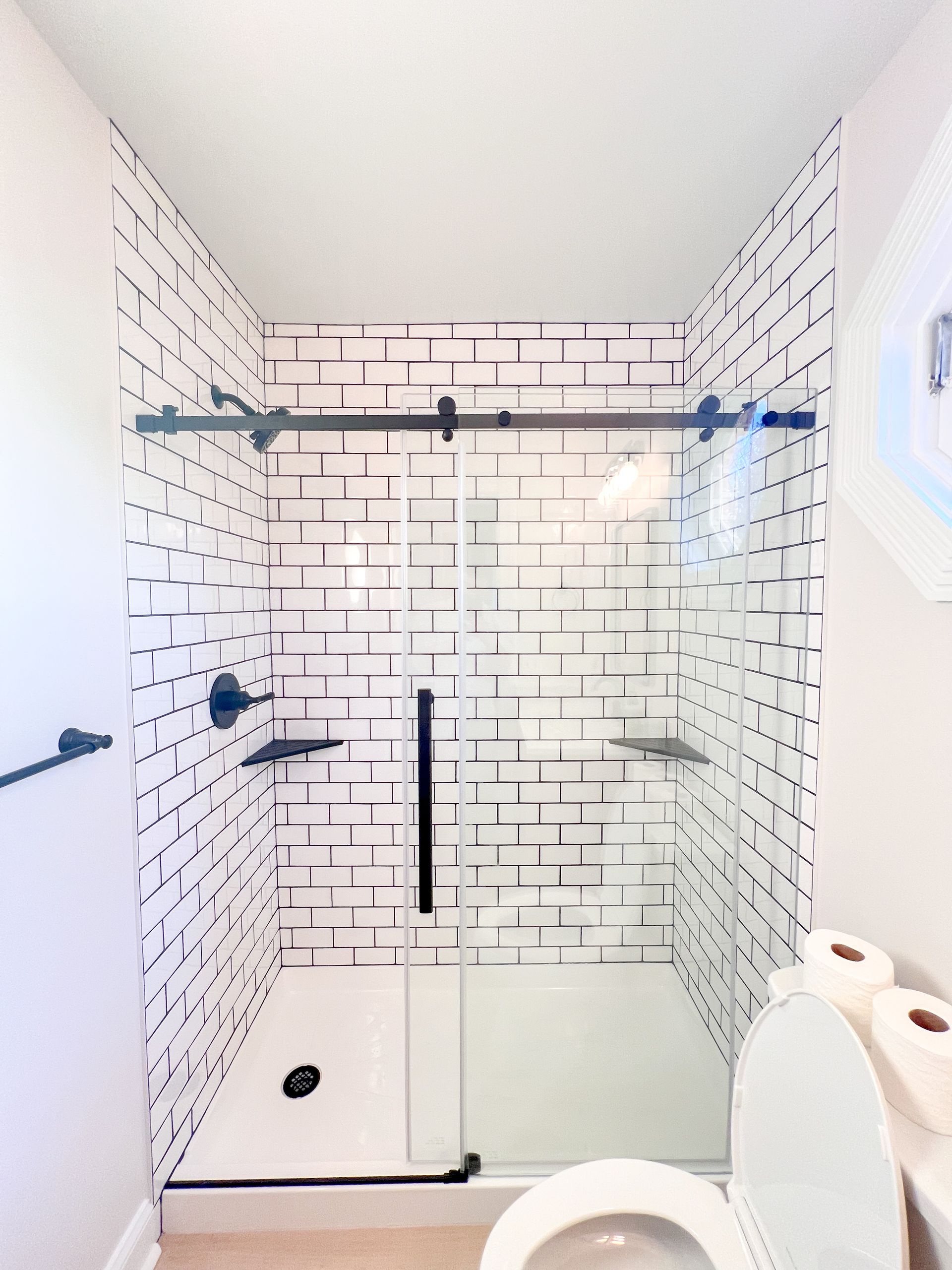 Cockeysville MD Bathroom Remodel with New Ventilation and Drywall Installation.