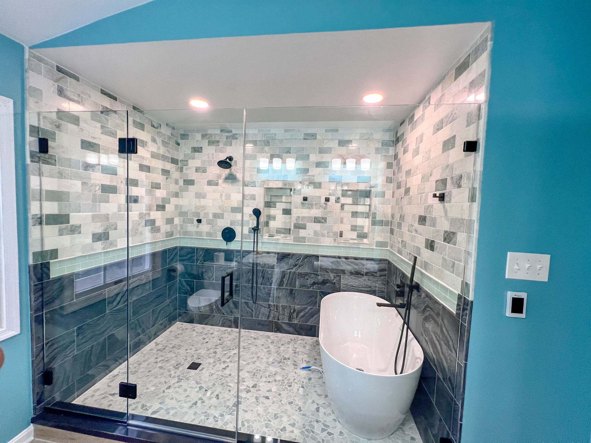 Ellicott City MD Freestanding Tub Installation and Plumbing Upgrade.