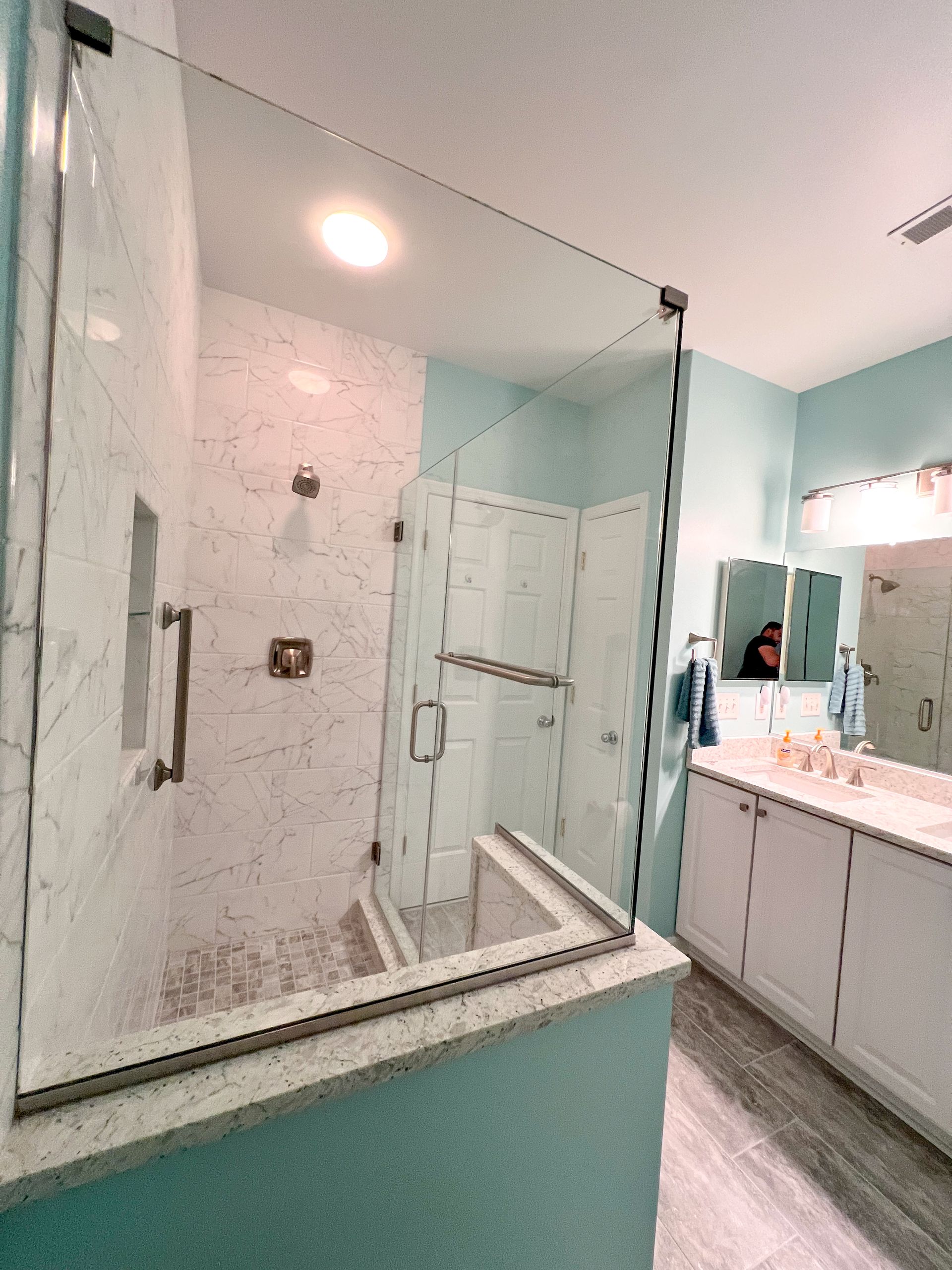 Modern Bathroom Remodel with Smart Features Owings Mills MD.