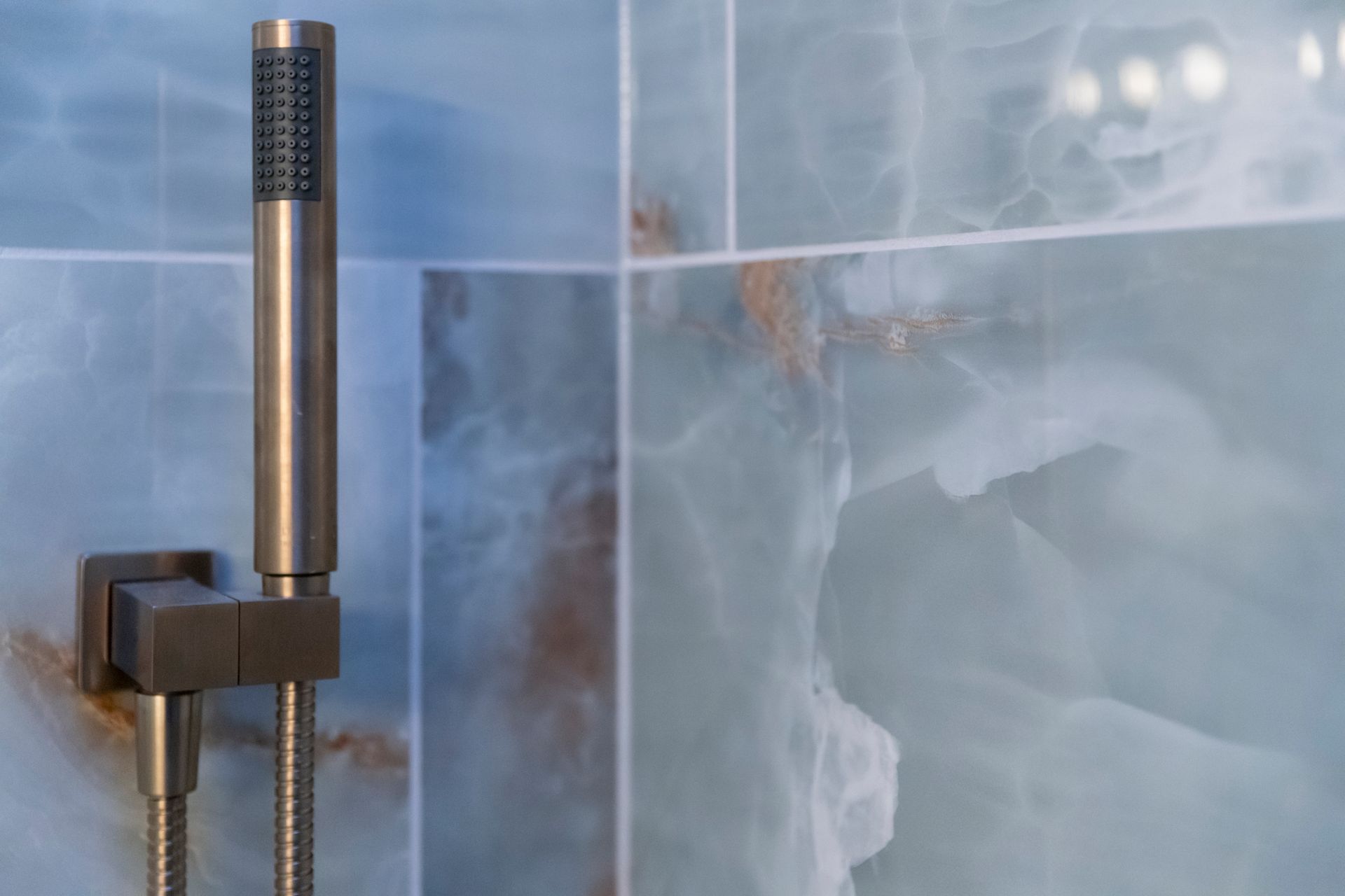 Custom size shower installation.