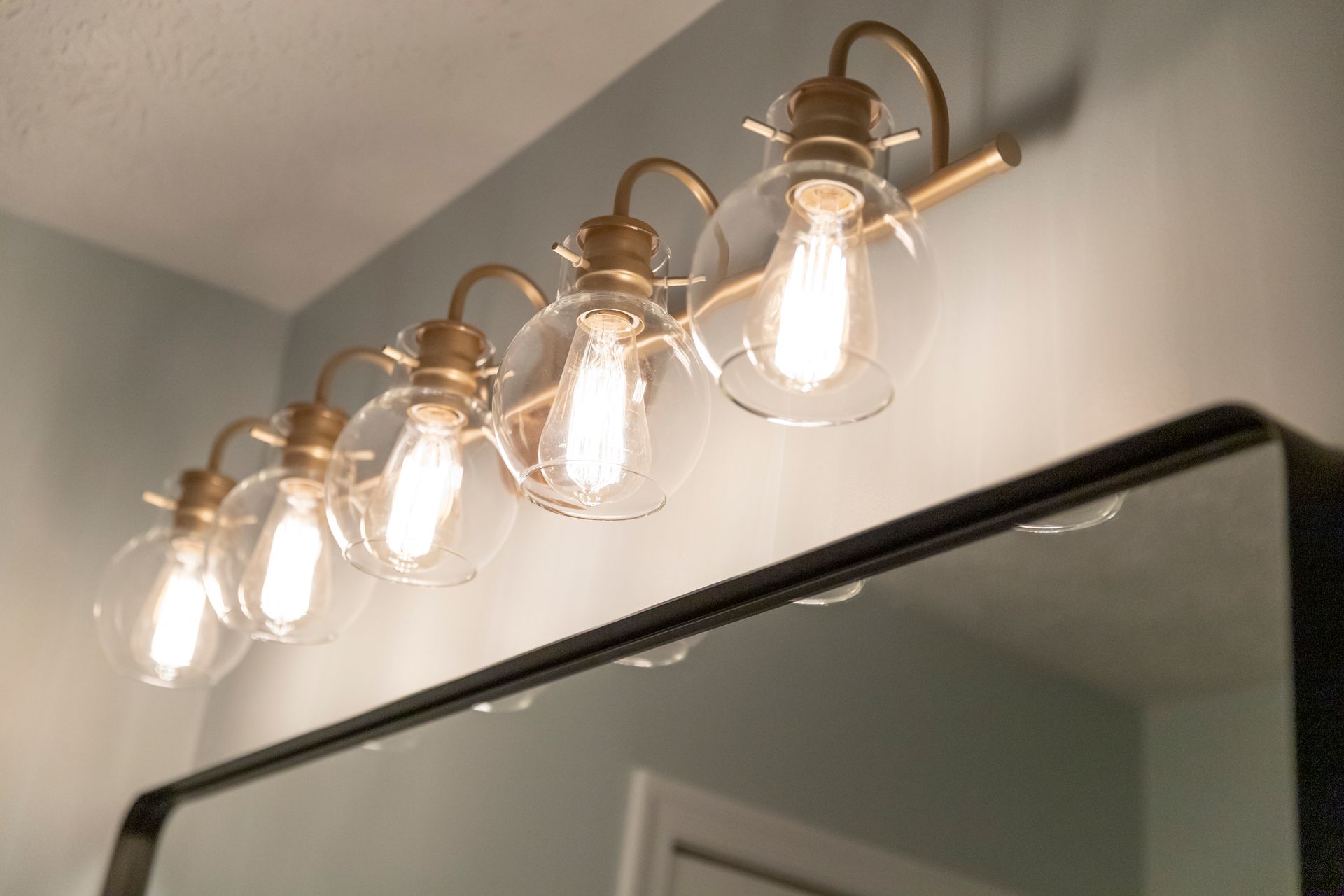 Updated bathroom sink faucet.