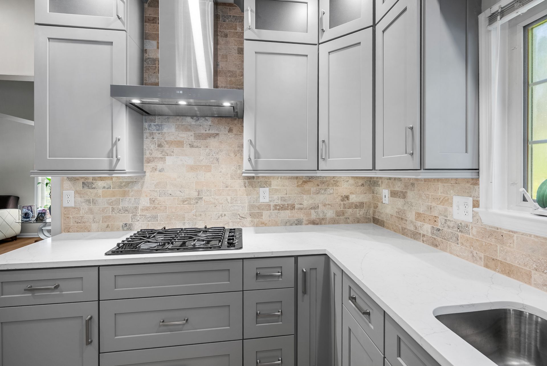 A-1 Renovations LLC luxury kitchen transformation featuring custom cabinetry in Timonium MD.