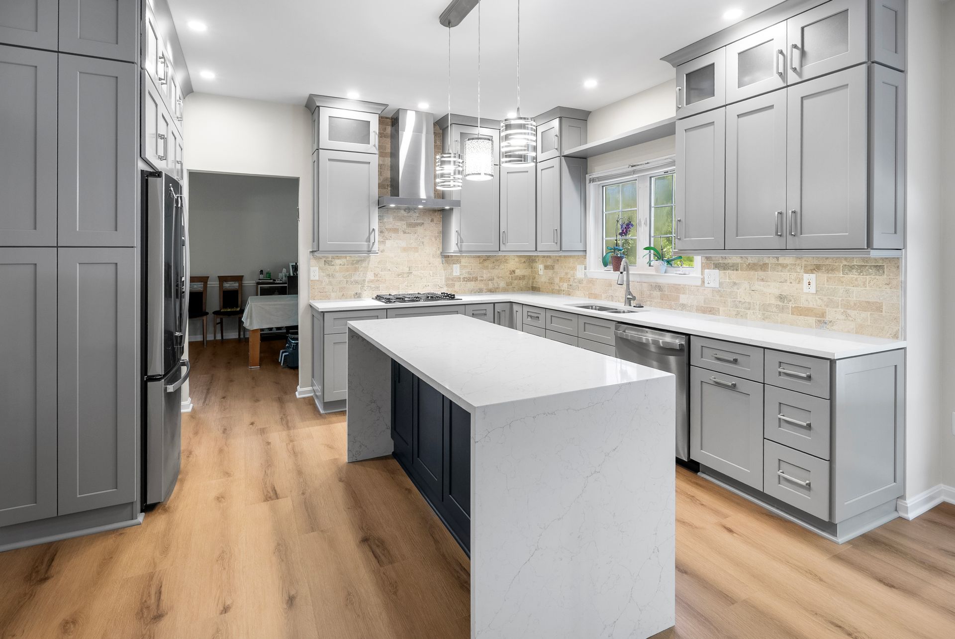 Professional kitchen cabinet installation and spatial engineering by A-1 Renovations LLC in Timonium Maryland.