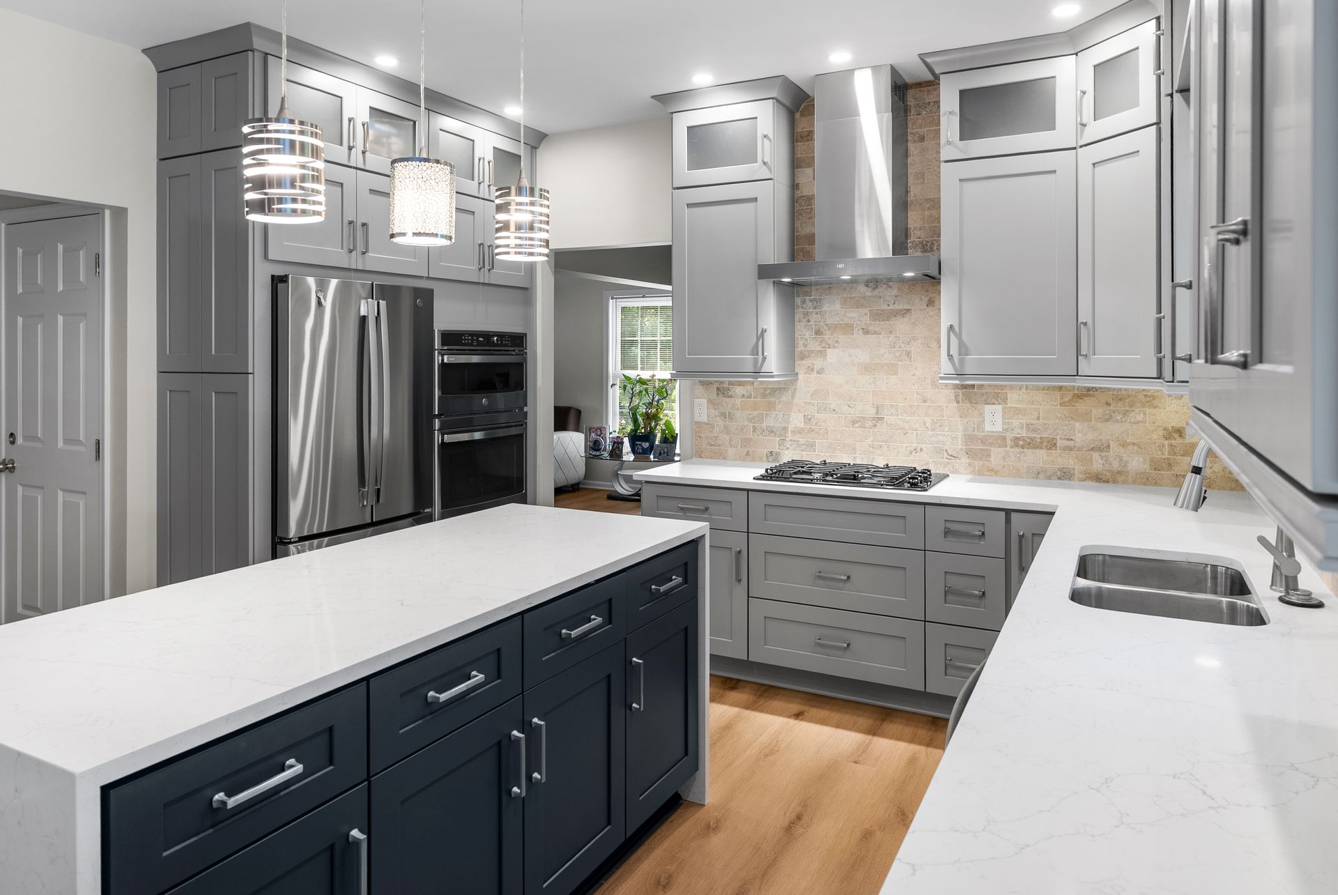 A-1 Renovations LLC custom kitchen showcase featuring high-end material selection in Timonium MD.