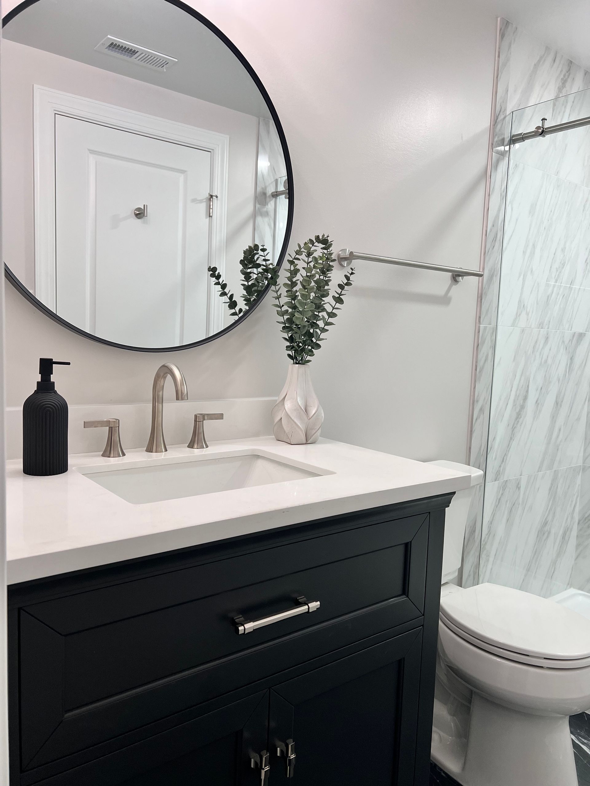 Basement Bathroom Remodel and New Shower Installation Ellicott City MD.