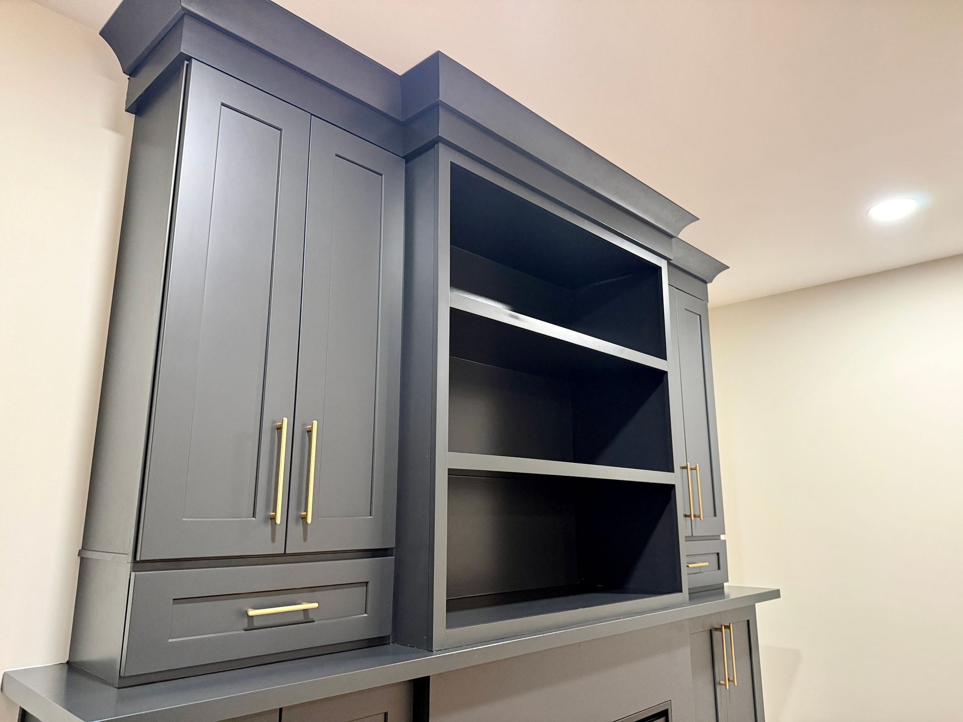 Integrated home theater wiring and HDMI routing by A-1 Renovations.