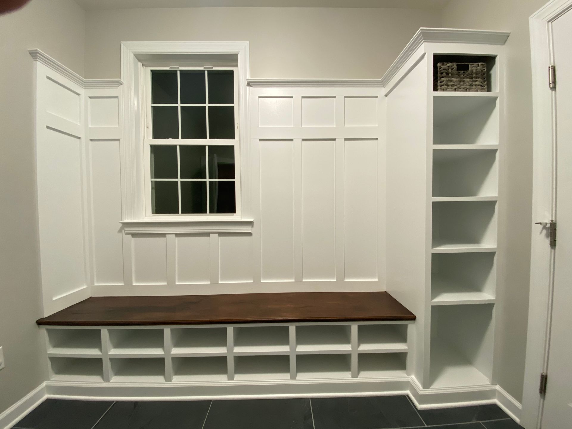 Bench Seating and Storage Nook Construction Ellicott City MD.