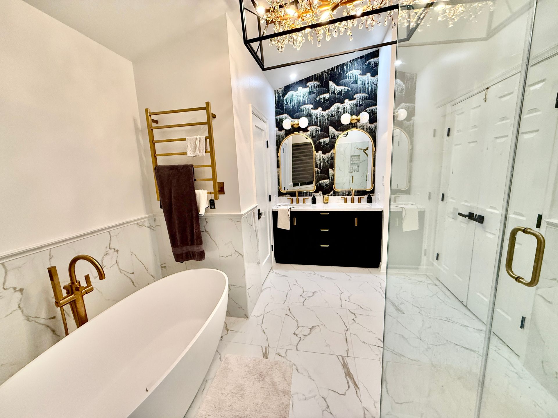 Heated Flooring and Smart Shower System Installation in Master Bath Owings Mills MD.