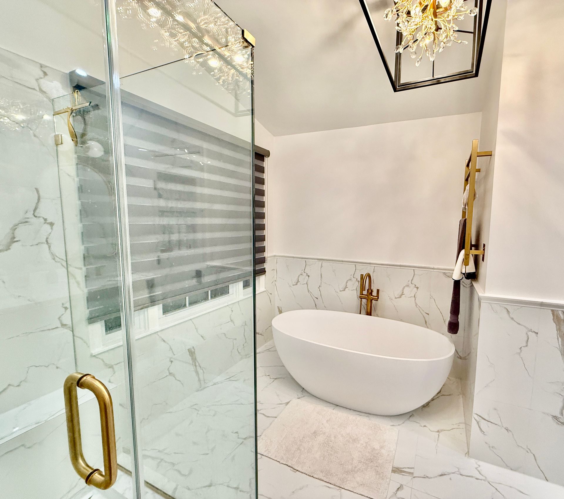 Large Walk-In Shower Construction with Multiple Heads Owings Mills MD.