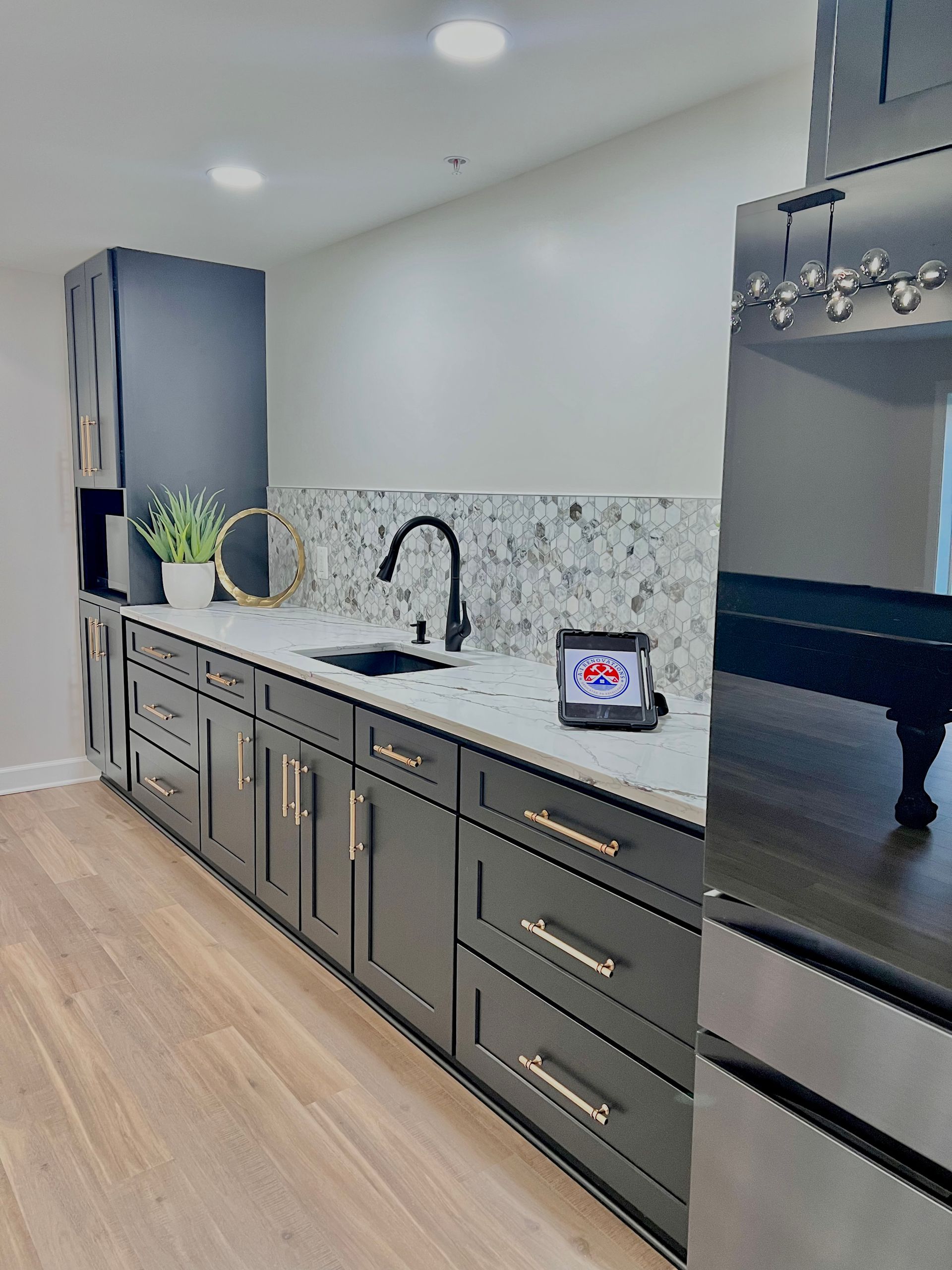 Wet Bar Plumbing Installation for Basement in Ellicott City MD.