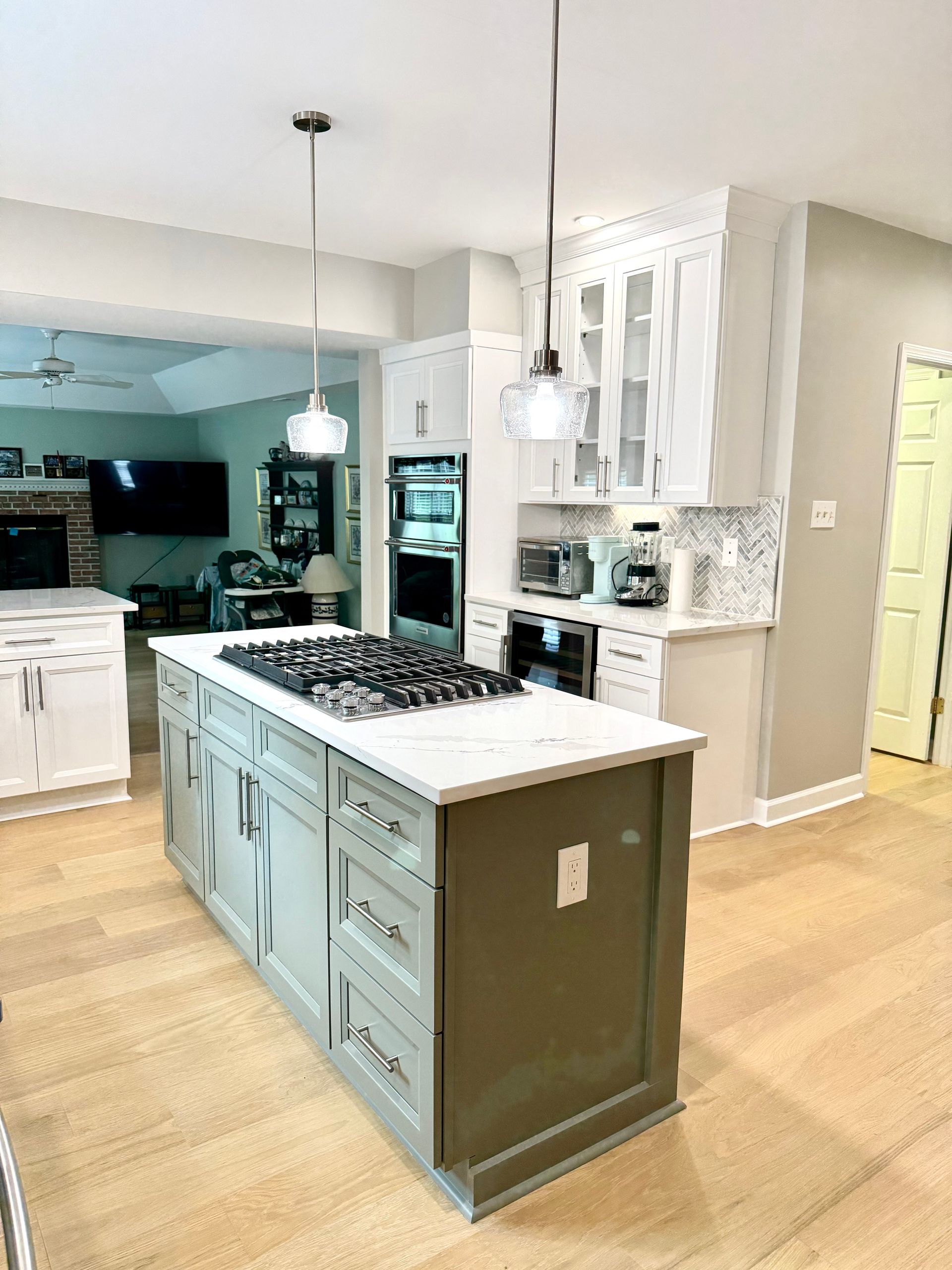 Custom Cabinetry Installation in Timonium MD. Kitchen Storage Upgrade.