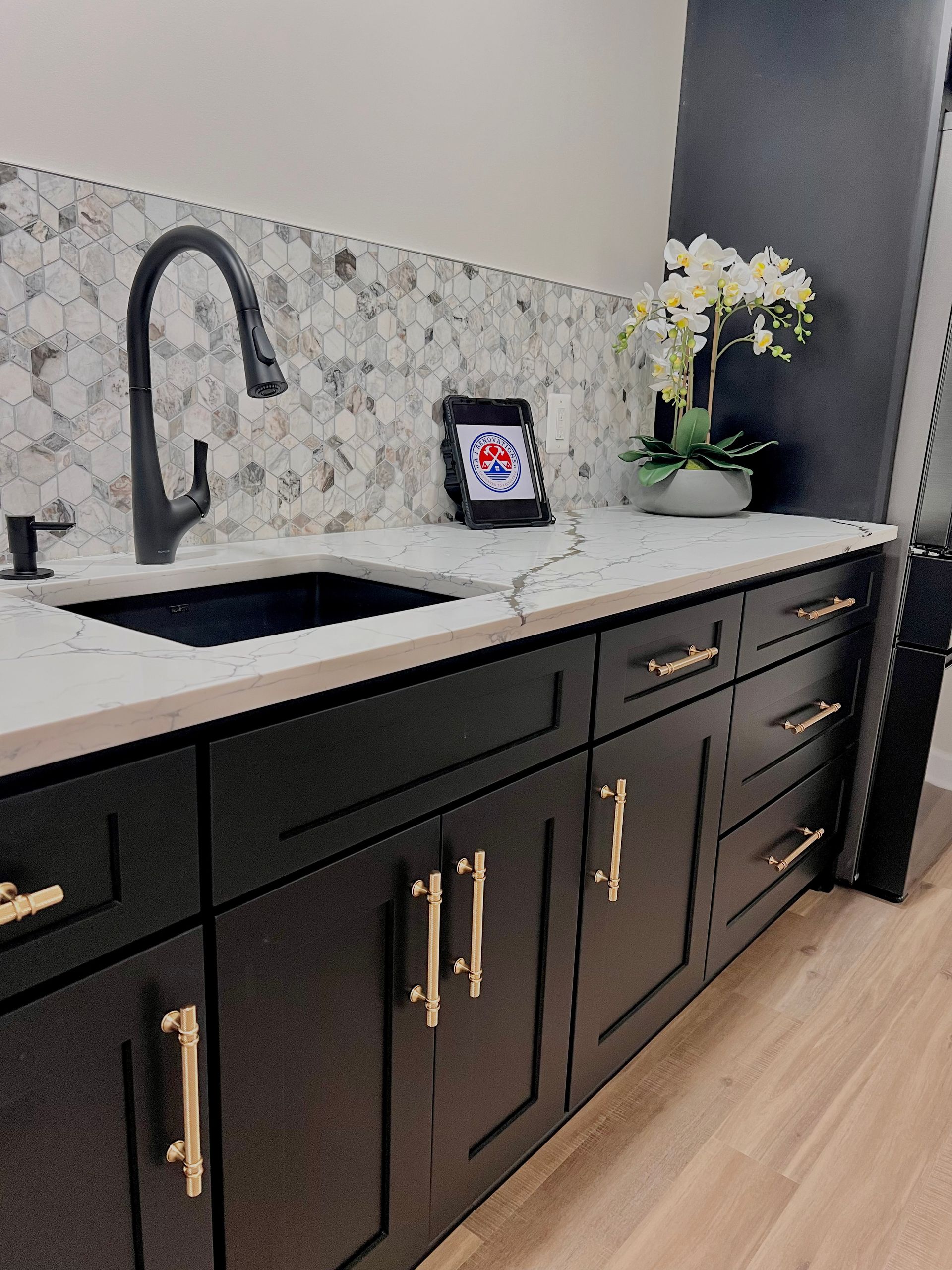 Custom Basement Wet Bar Construction in Ellicott City MD.