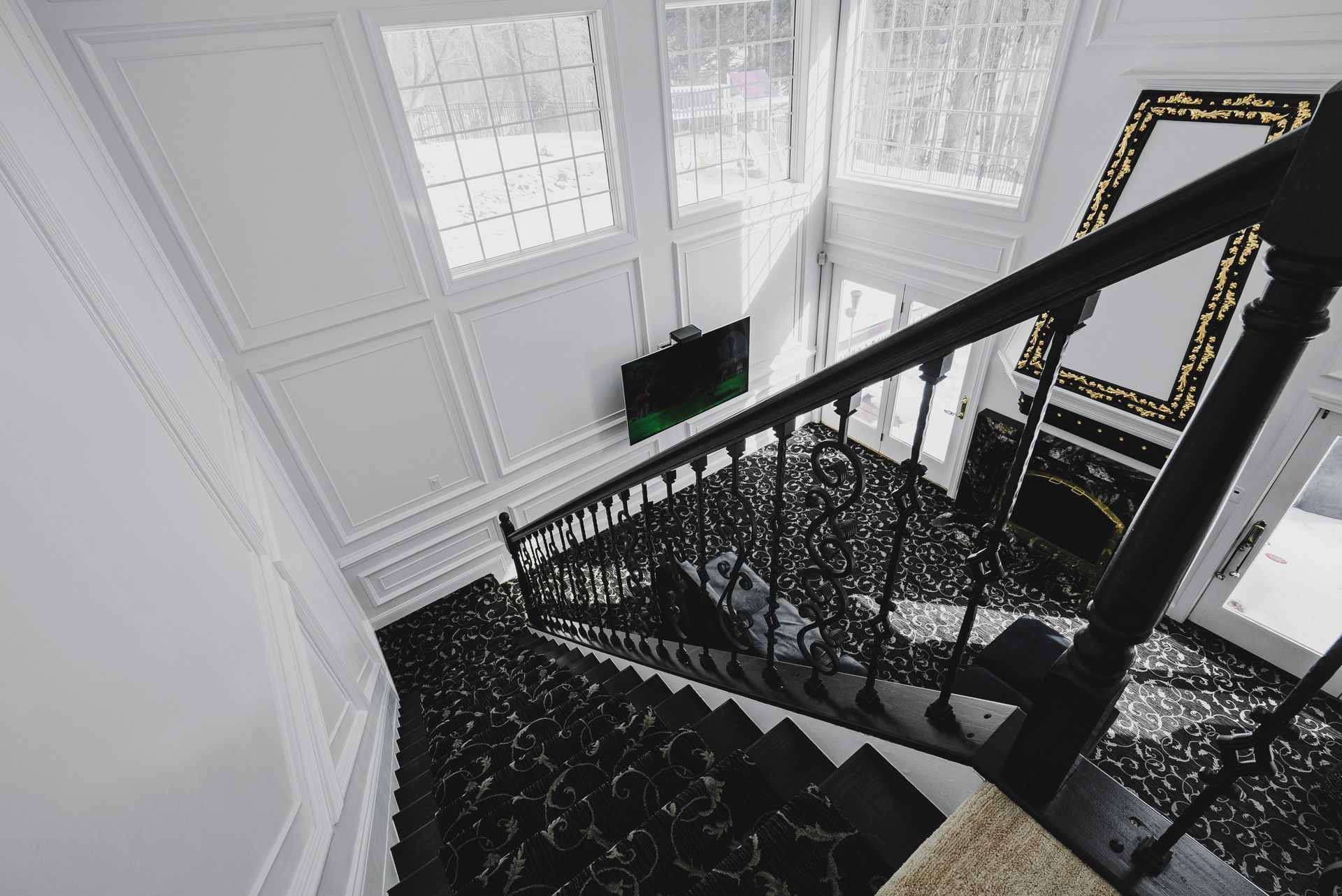 Premium neutral-toned carpet flooring providing a soft, high-end finish to a total room remodel.