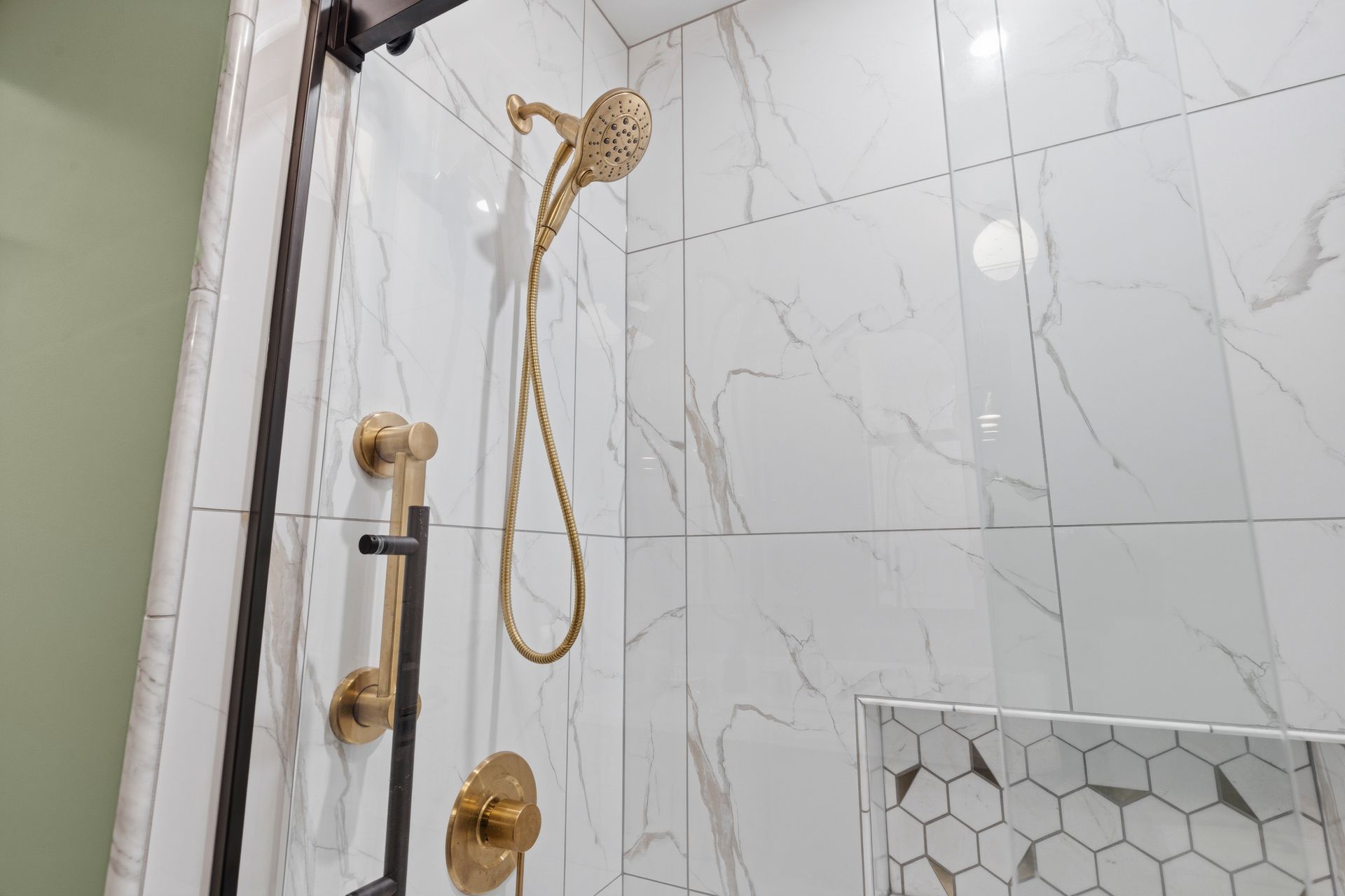 Complete home bathroom makeover featuring updated materials and professional finishes