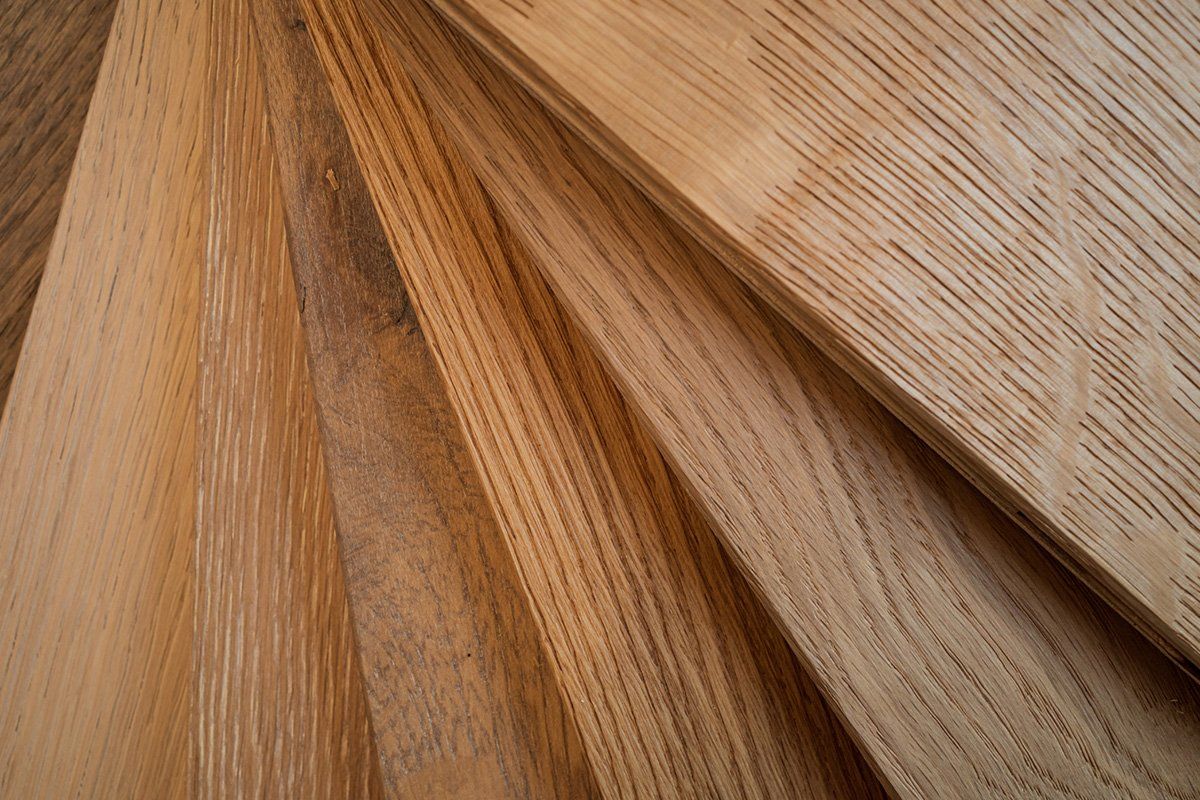 A close-up of hardwood flooring, emphasizing the intricate grain patterns and natural characteristics in Baltimore, MD