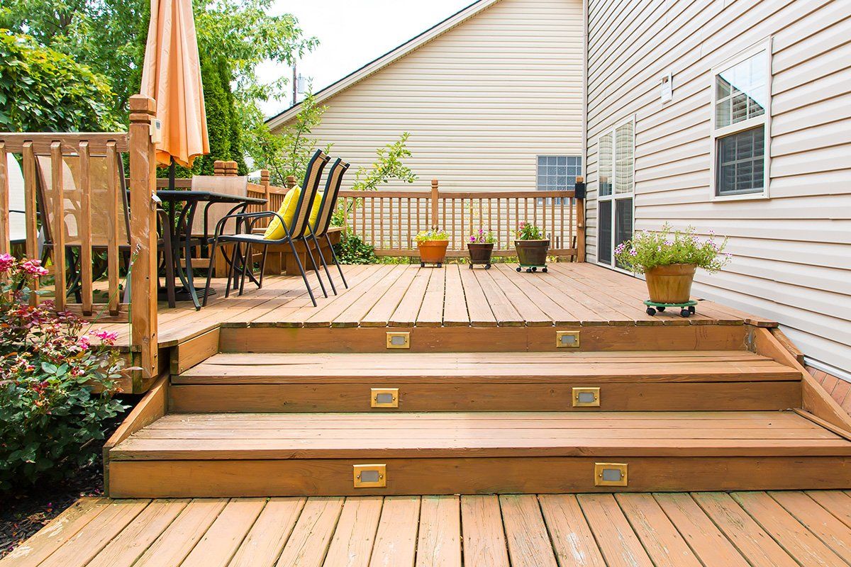 Modern Wooden Patio and Garden Area — Fallston, MD — A-1 Renovations