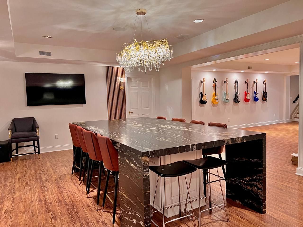 Finished basement in Baltimore.