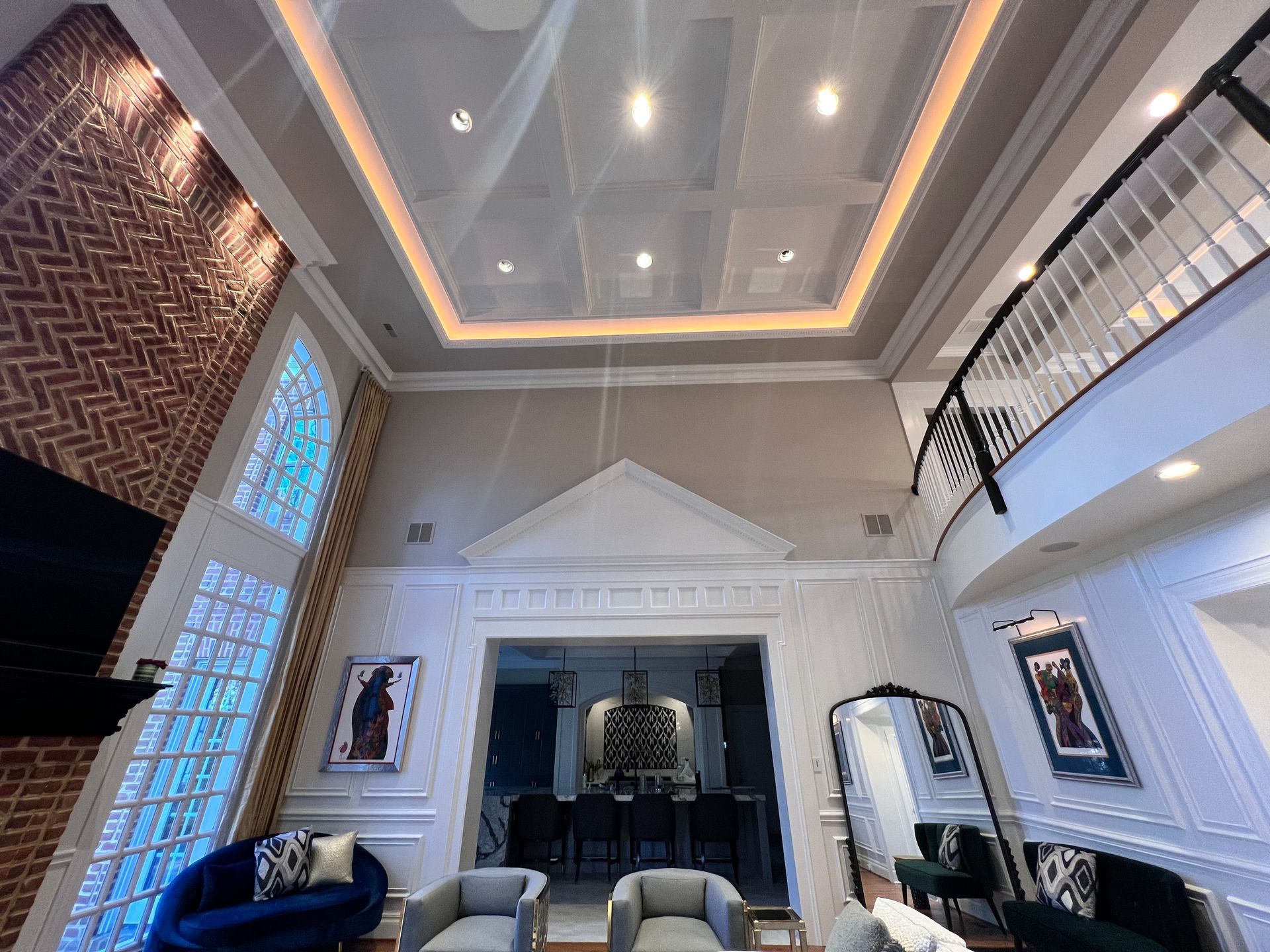 Structural wall modification in Fallston home, creating an open concept living area.