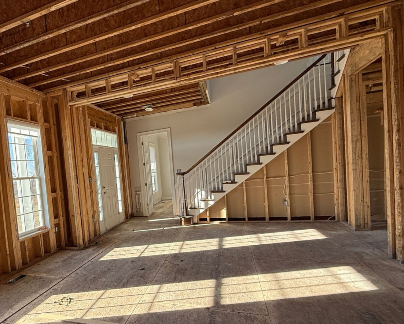  A full dining room renovation with elegant new wainscoting and hardwood flooring.