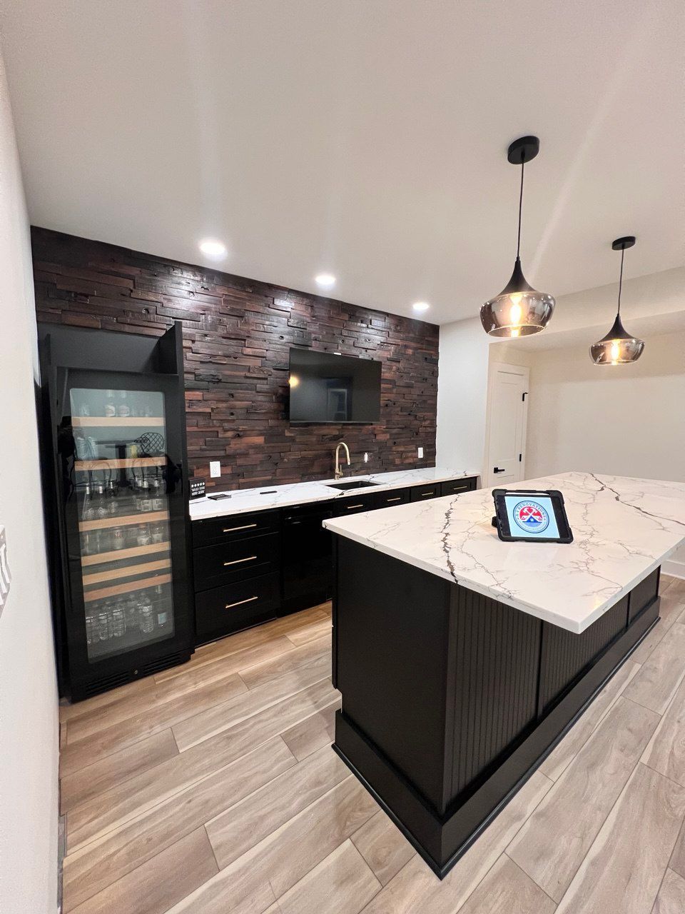 Basement transformation, Baltimore area.