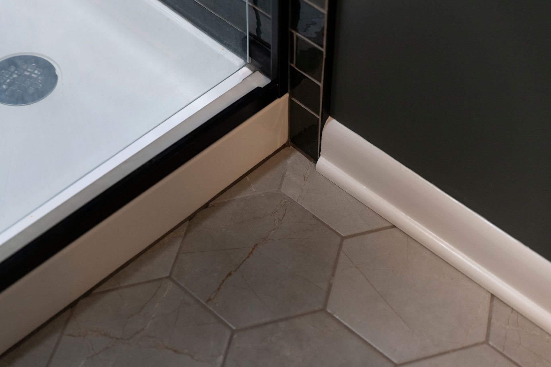 A professionally finished bathroom in a renovated lower level.