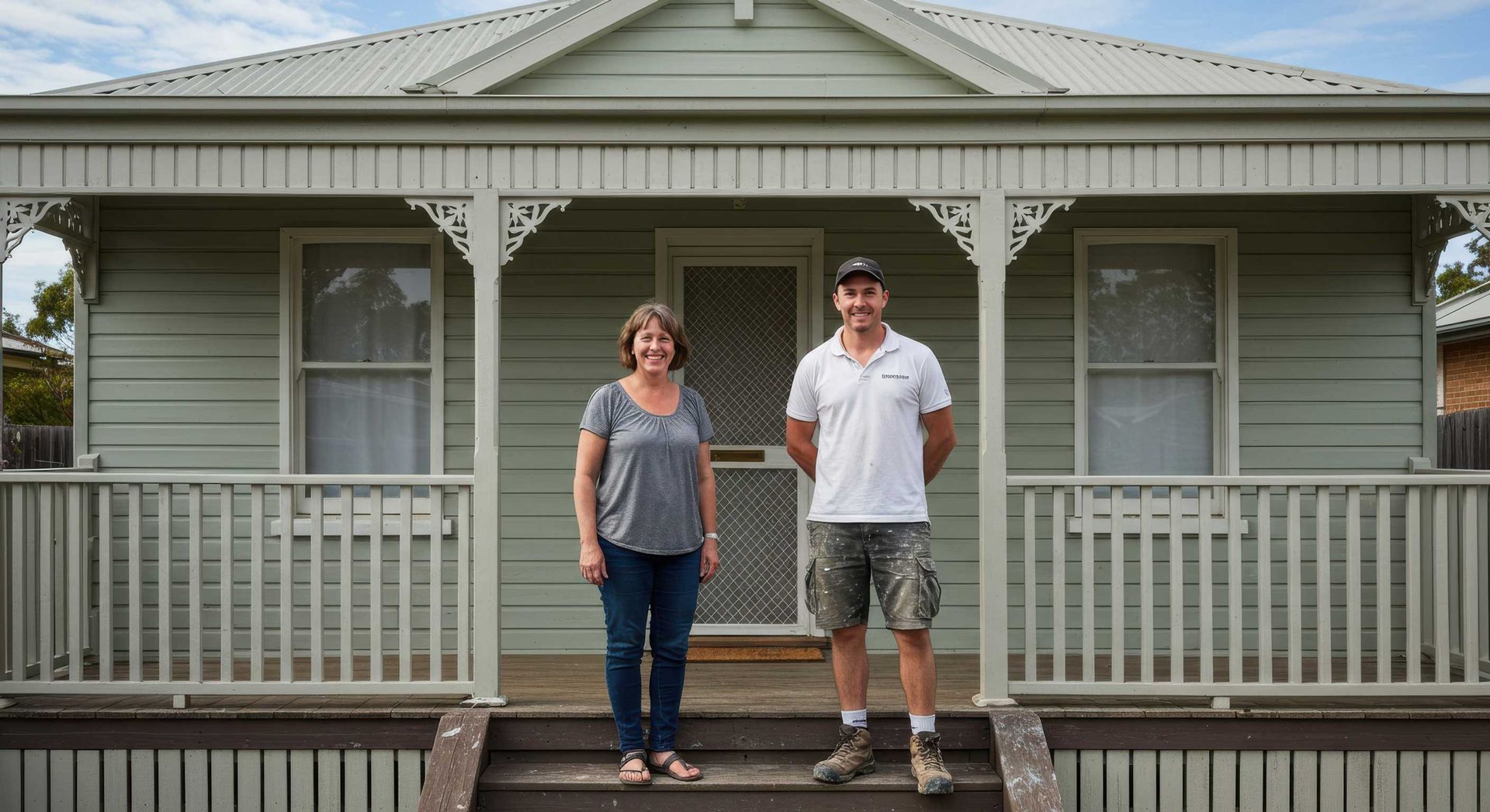 Freshly Painted Home Front Facade in Mackay