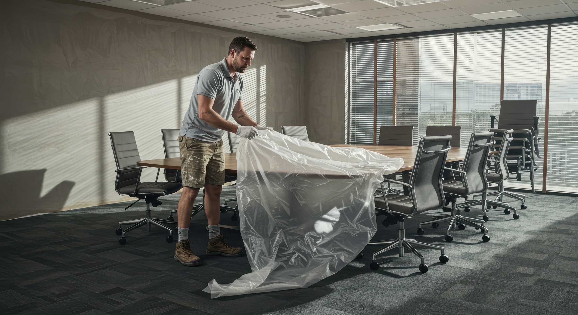 Professional Office Interior Painting In Progress Mackay