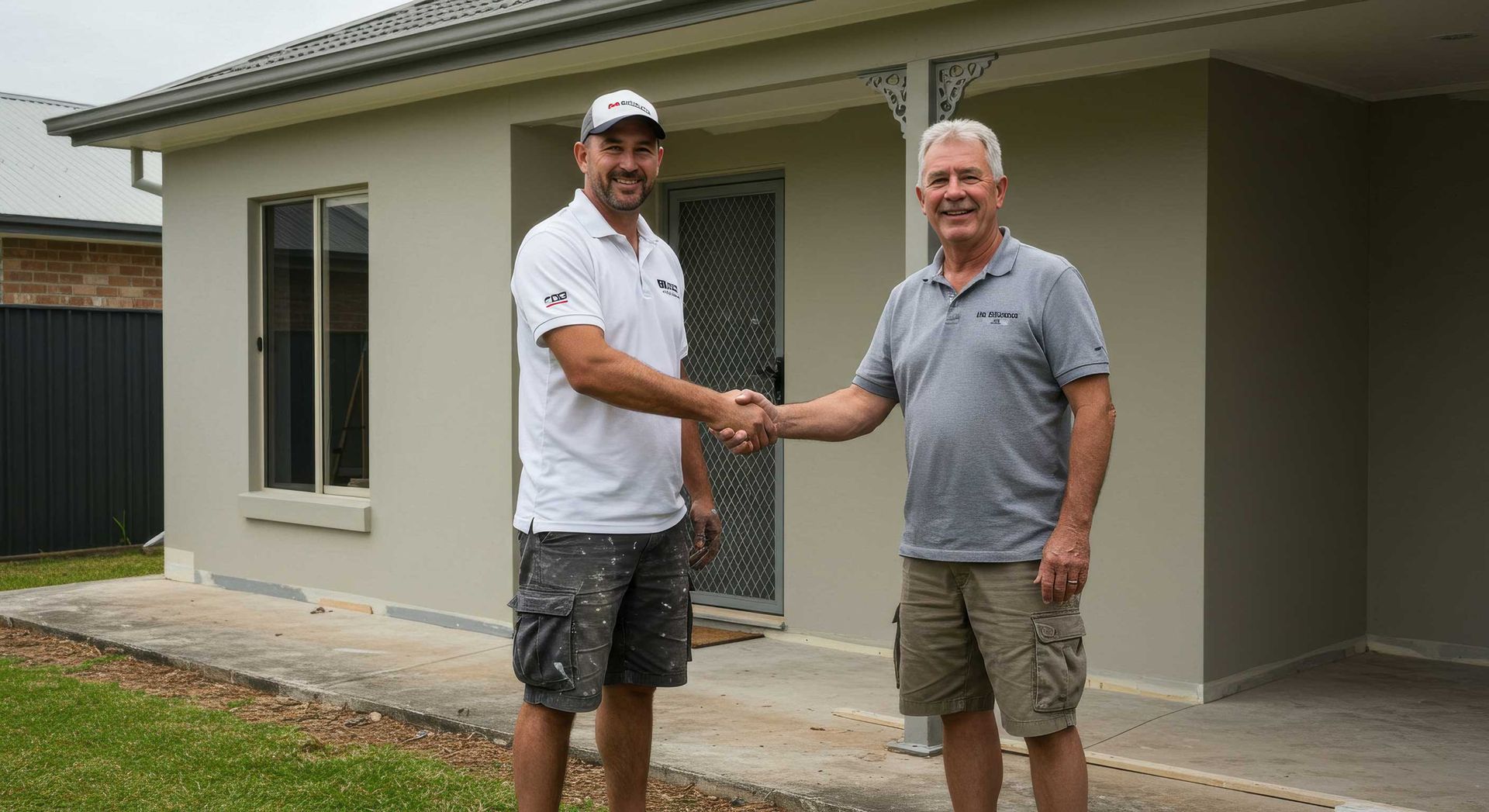 Smiling Client With Trusted Mackay Painter In Rural View QLD Australia