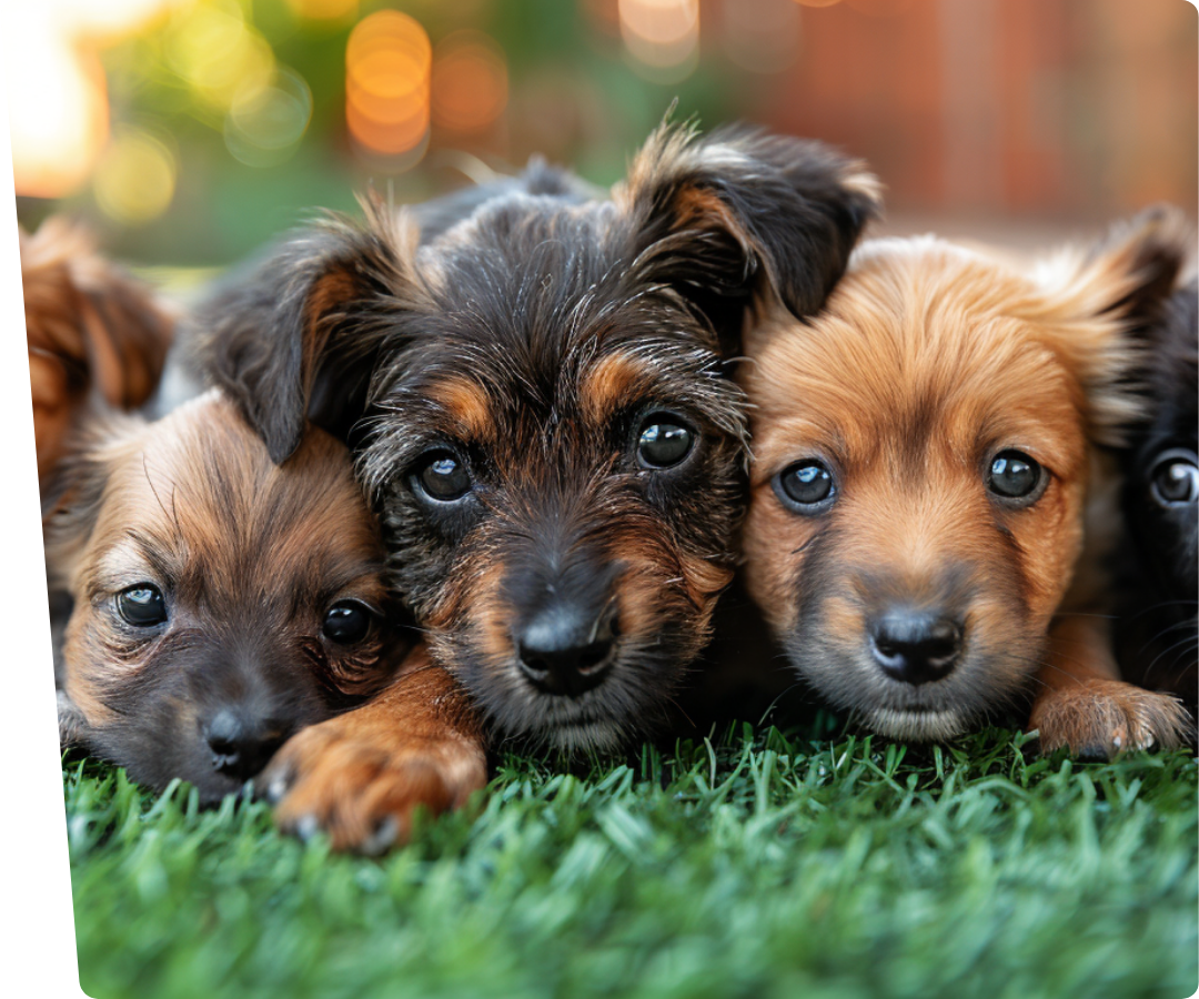 puppys op kunstgras voor honden hondenfokker