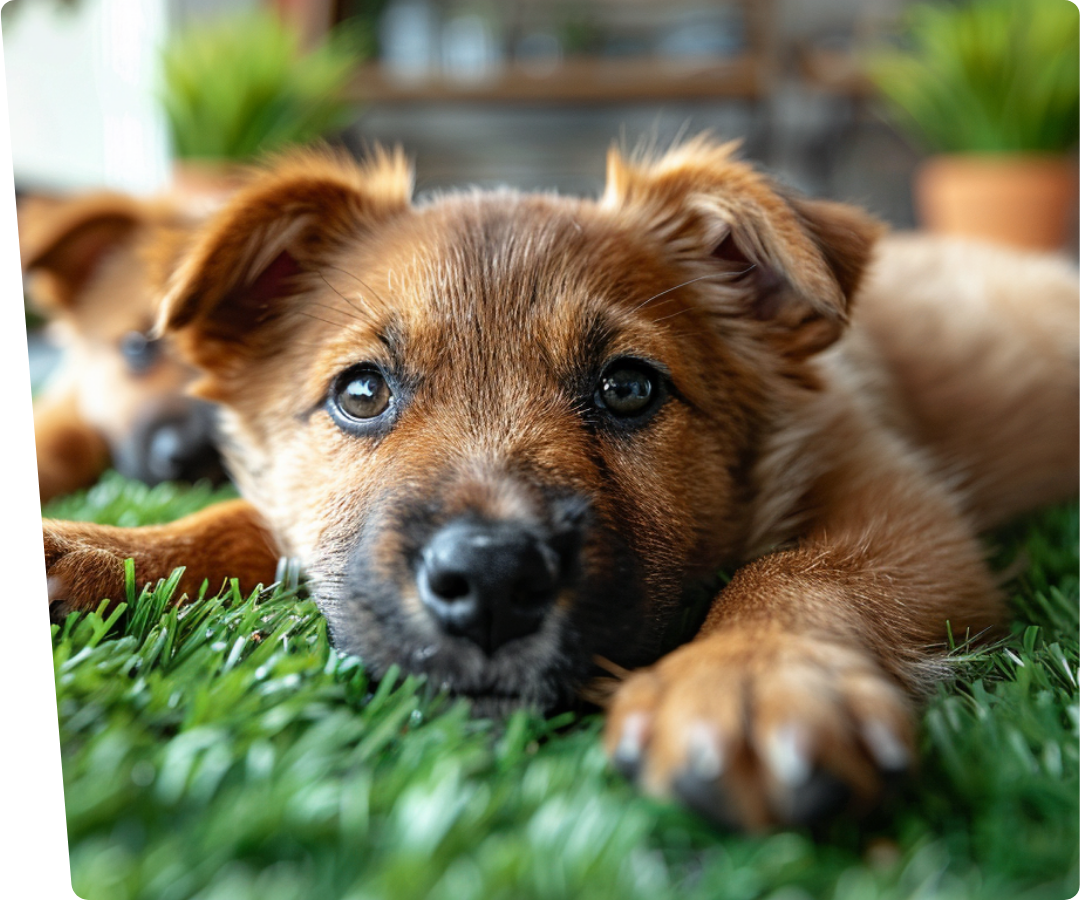 puppy op kunstgras voor honden hondenfokker